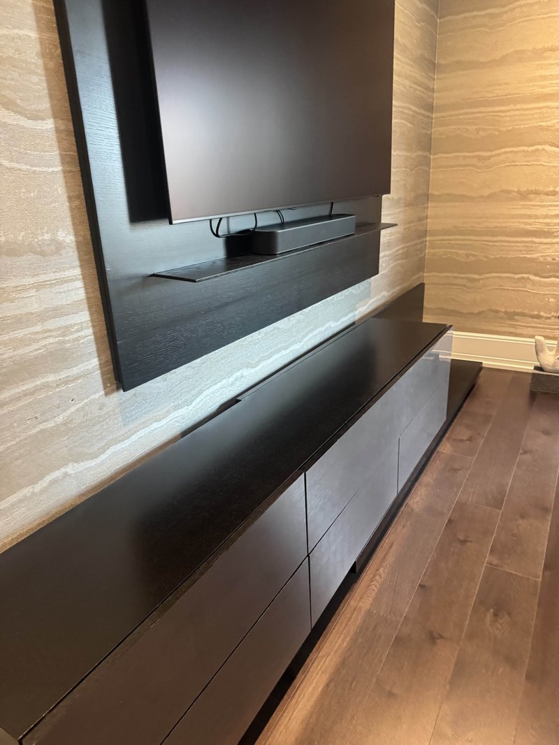 Clean TV stand area